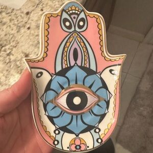 Trinket Jewelry Tray makeup Dish Hamsa Hand Ring Holder